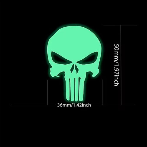 Skull Head Motorcycle Glow Stickers Waterproof Moto Helmet Decoration