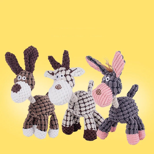 Hot new arrival pet cat dog sound toy cotton rope creative donkey