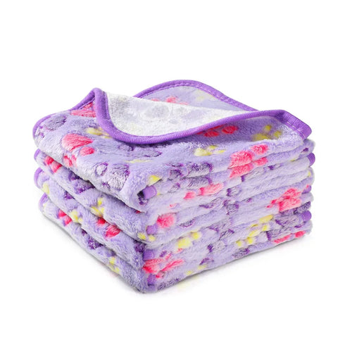 Dog Bed Mat Blanket Soft Fluffy Pet Blanket Cute Paws/Elephant Pattern