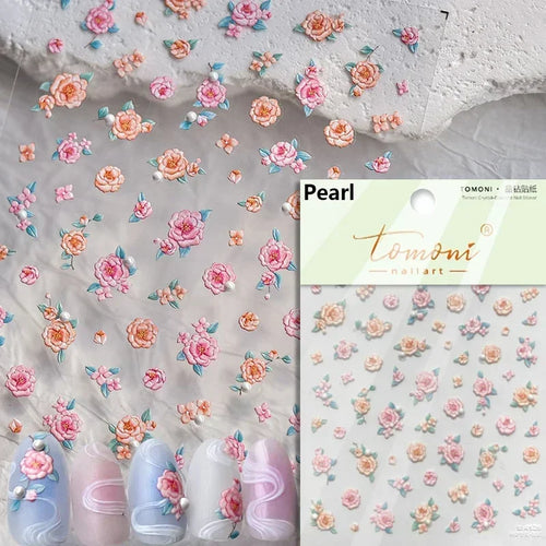 1piece 5D glass fragment nail sticker high quality stained glass