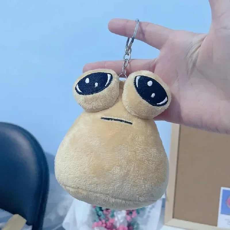 Hot 10cm Game My Pet Alien Pou Plush Keychain Furdiburb Emotion Alien