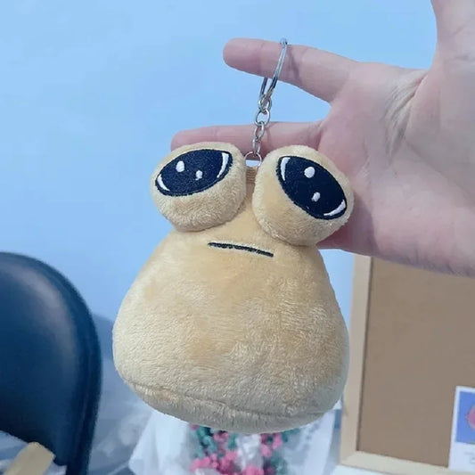 Hot 10cm Game My Pet Alien Pou Plush Keychain Furdiburb Emotion Alien