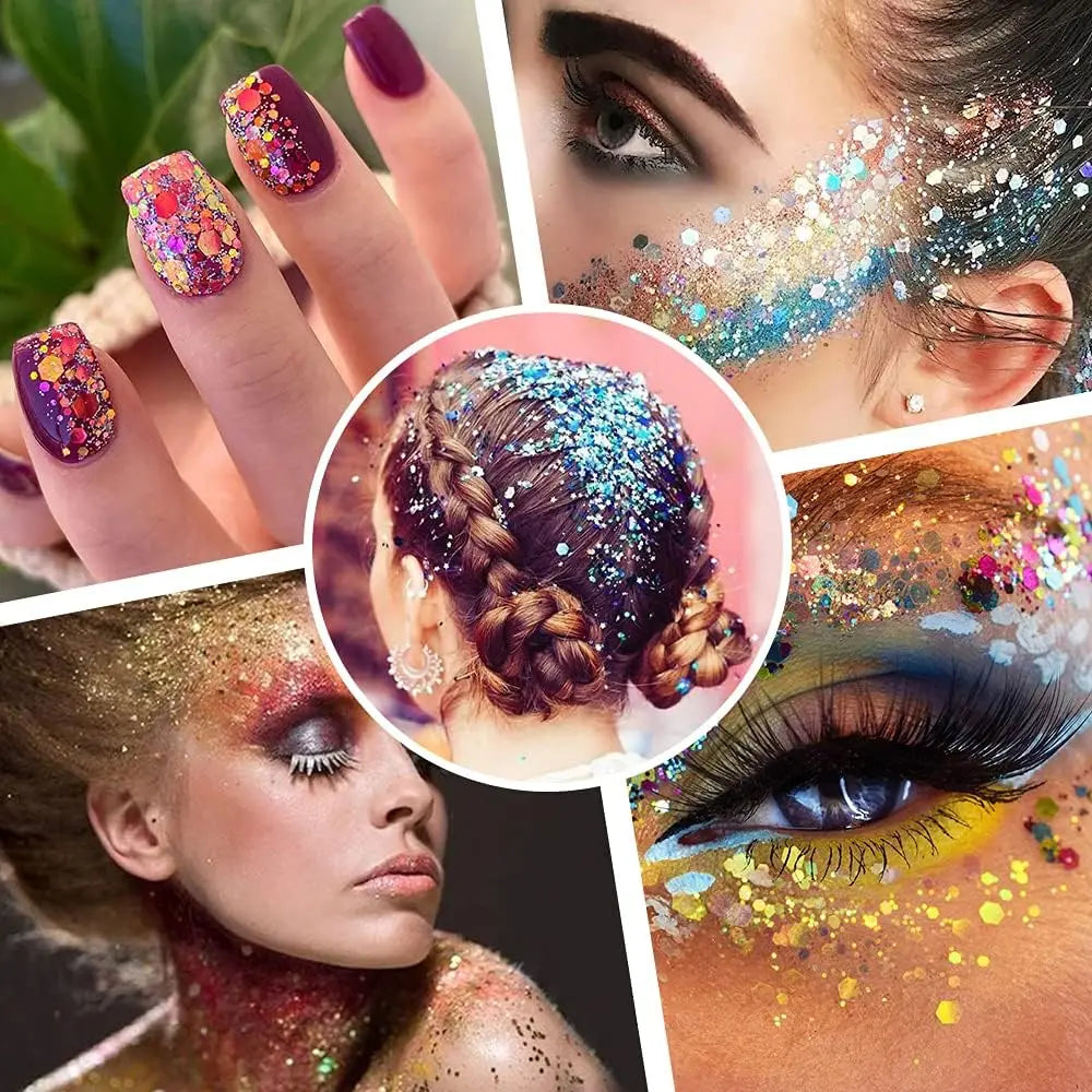 32 Colors of Nail Glitter Face Glitter Sparkly Fine Glitter for