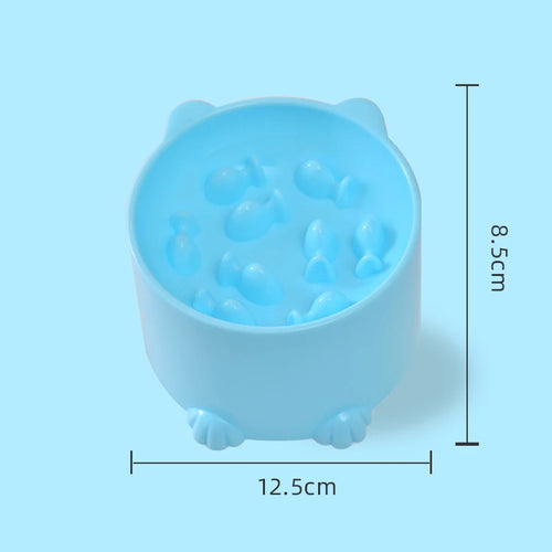 Cat slow food bowl small cat and dog anti-choking bowl neck protection