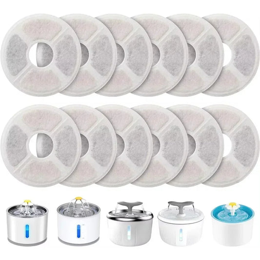 6/12pcs Replacement Activated Carbon Filter for Cat Water Drinking