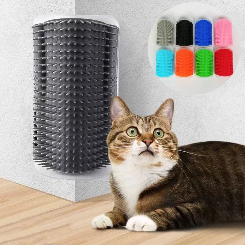 Cat Massage Tool Pet Hair Removal Massage Comb Wall Corner Self