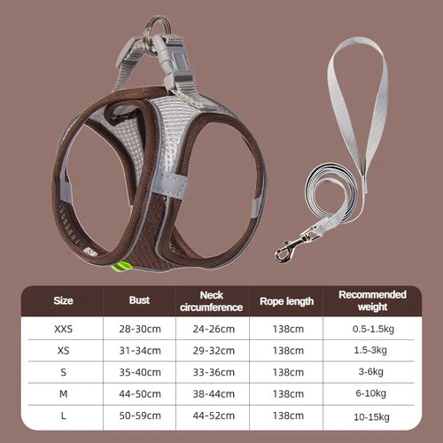 Cats Dog Accessories Small Dog Collar Safety Vest Pet Chest Rope Dogs
