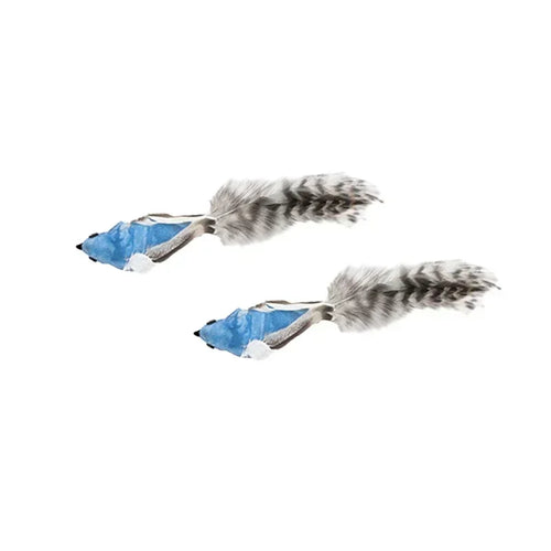 Simulation Bird Cat Toys Funny Interactive Peacock with Bell Cat Stick