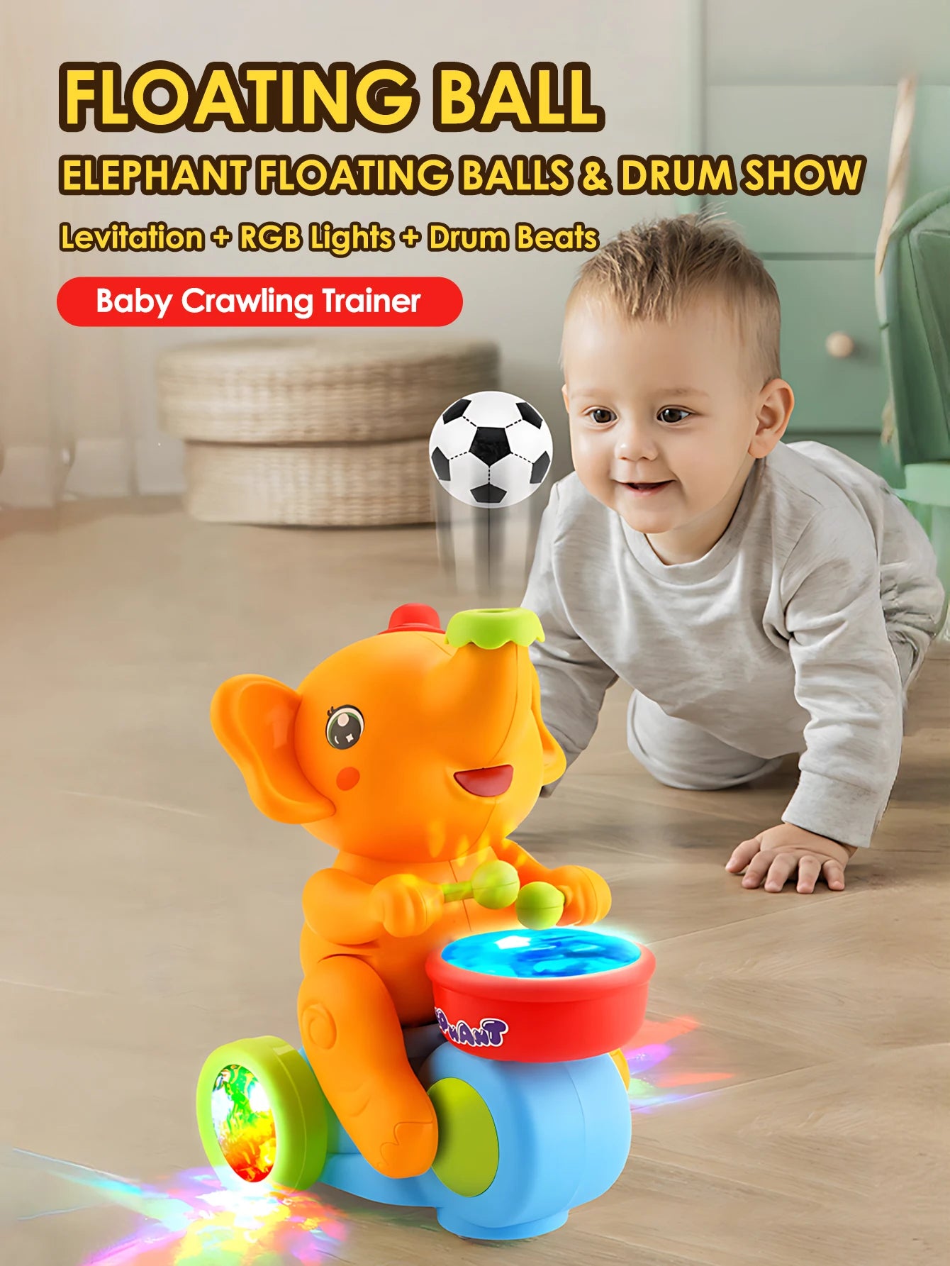 1pc funny elephant toy car,Electronic Suspended blowing ball pet toys