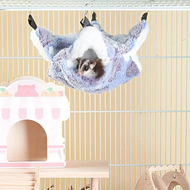 Hamster Hammock Small Pet Hanging Bed Double Warm Thickened Honeybug