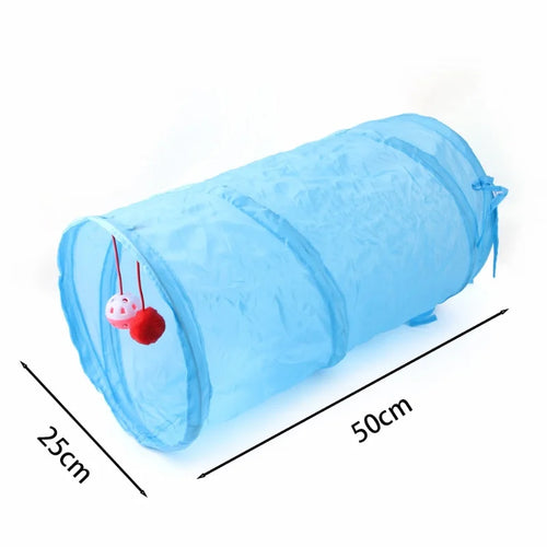 Hot Foldable Cat Tunnel Tube Interactive Fun Kitty Training Toy