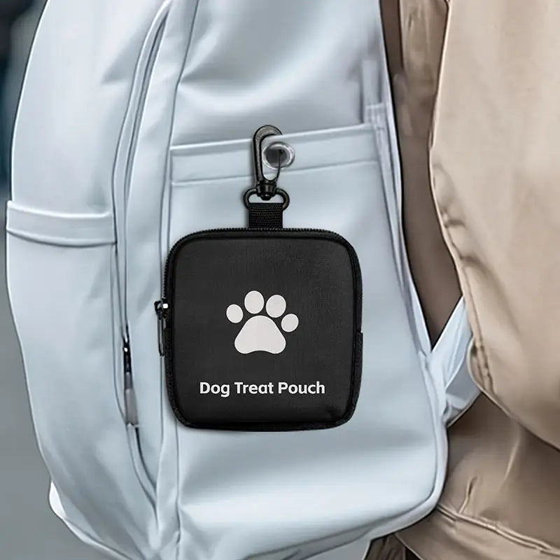Pet Dog Food Storage Bag For Going Out Dog Paw Printed Synthetic