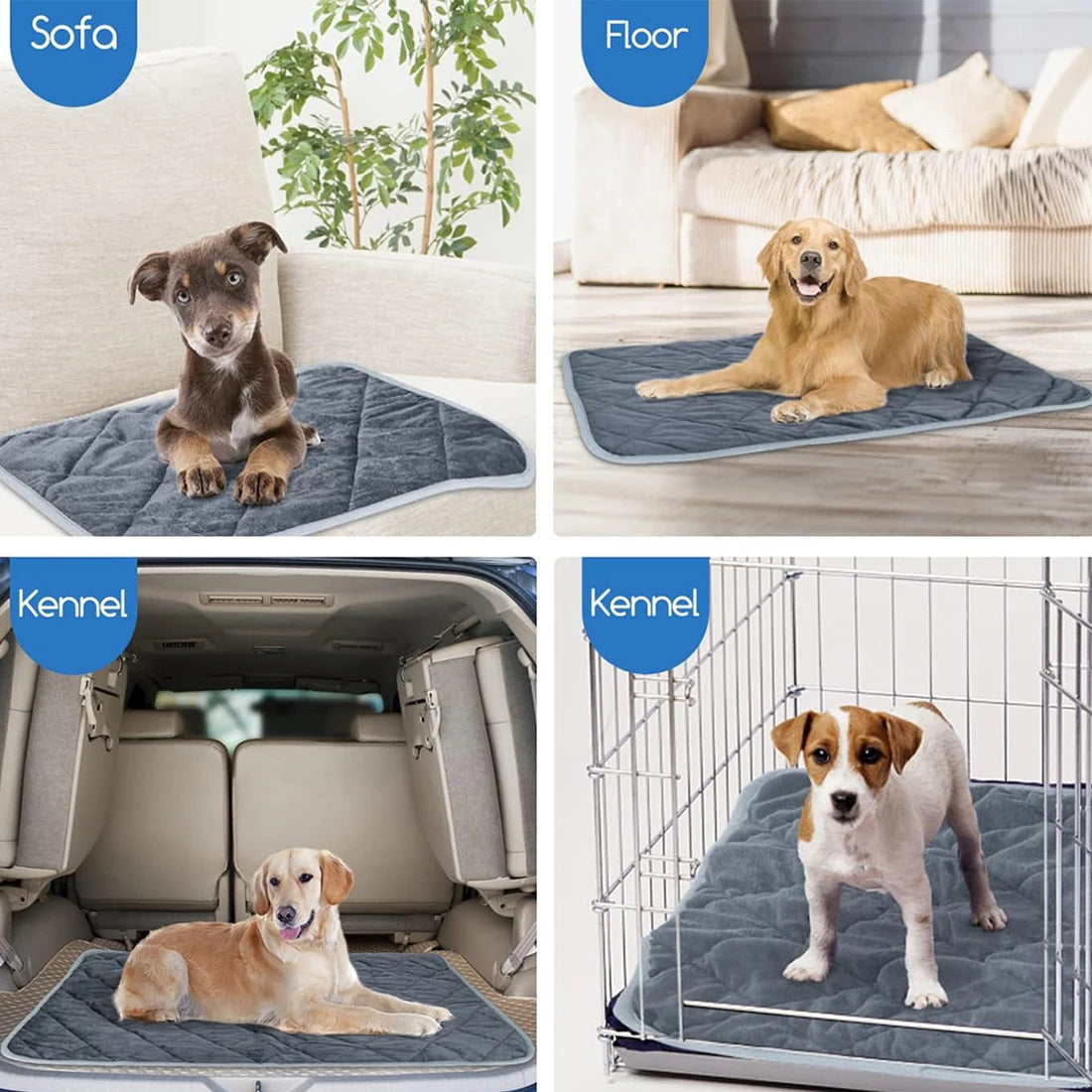 Self Heating Pet Pad, Extra Warm Thermal Dog Crate Pad Washable