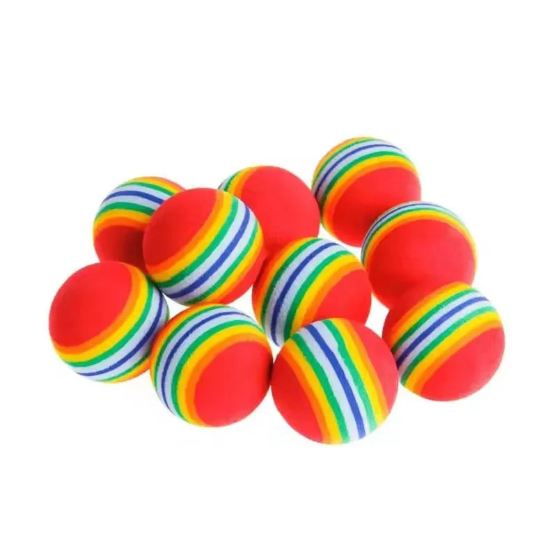 5/10PCS Rainbow EVA Pet Toy Balls Soft Lightweight Interactive Scratch