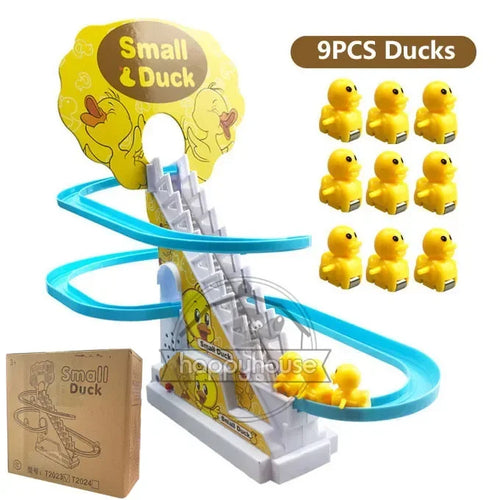 Baby Toys Electric Duck Track Slide Toys Boys Girls Electric Climbing