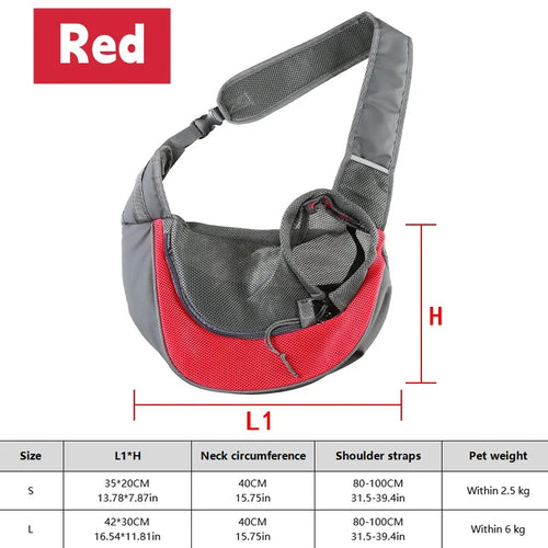 1Pc Dog out backpack,Dog Sling Carrier Breathable Mesh Travel