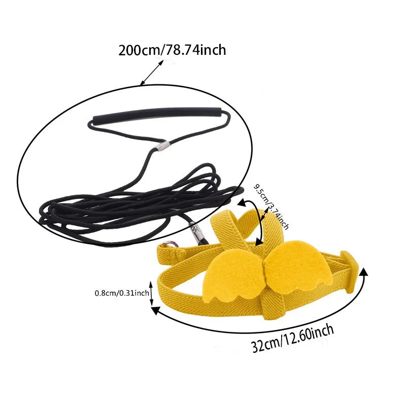 Parrot Flying Harness Leash Suit Pet Bird Outdoor Flight Training Rope