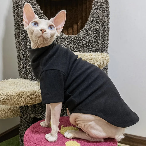 Sphynx Cat Clothes Baby Soft Cotton Fall Winter Kitten Small Dog