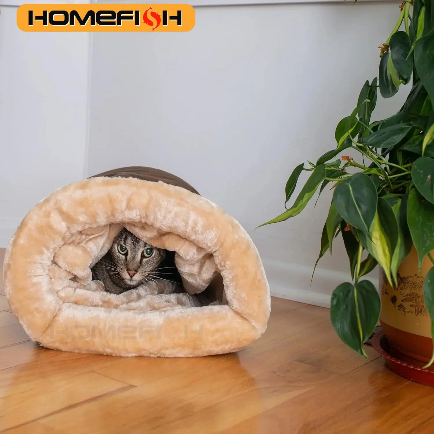 Autumn and Winter Cat Sleeping Bag Semi-enclosed Cat Nest Warm Small