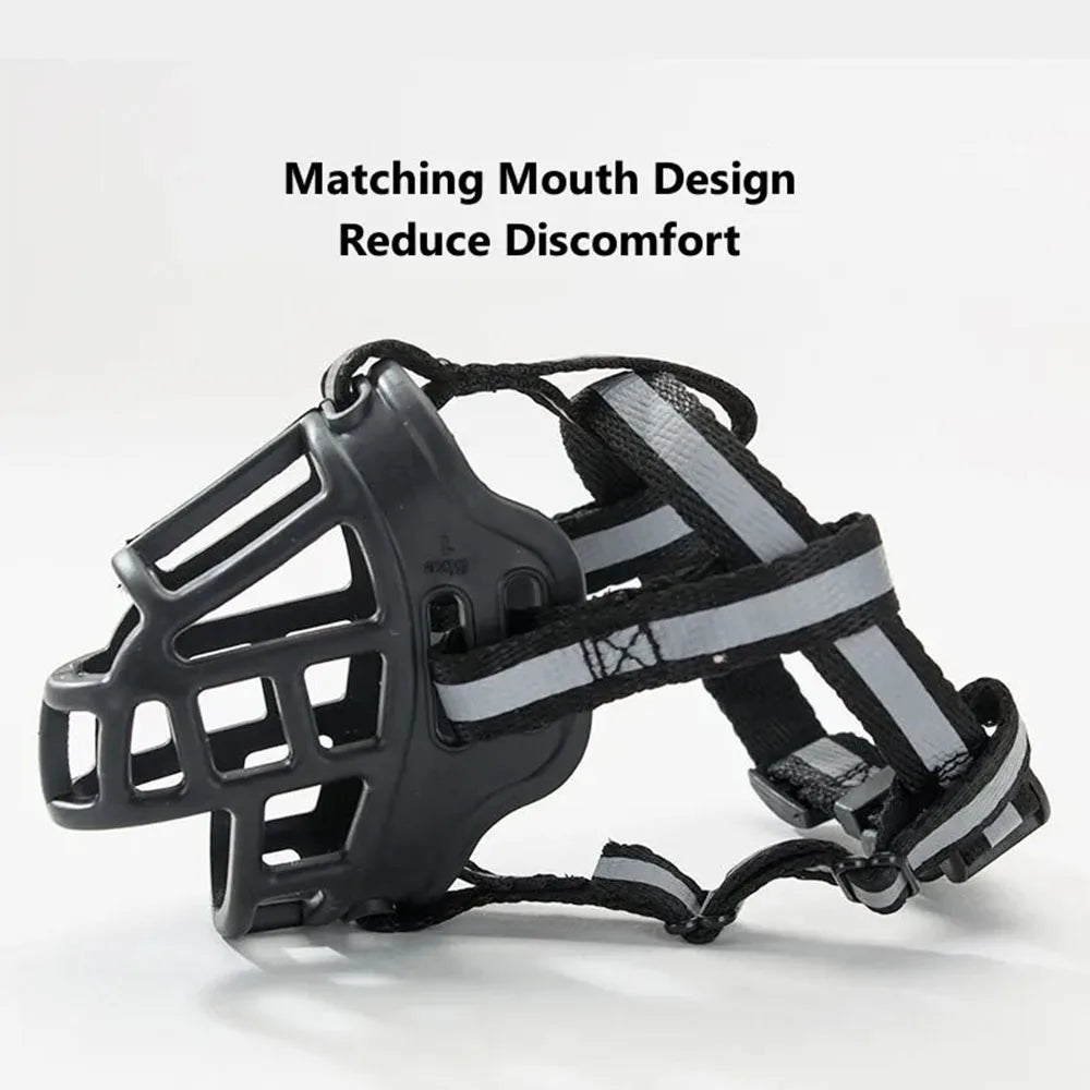Soft Silicone Pet Dog Muzzle  Anti-biting Chewing Mask Breathable