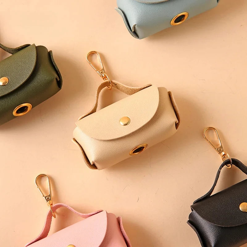Portable Dog Poop Bag Organizer Stylish Pet Bag Holder Leather Pet