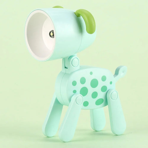 Mini Led Night Lights Folding Desk Lamp Cartoon Cute Pet Dog Deer