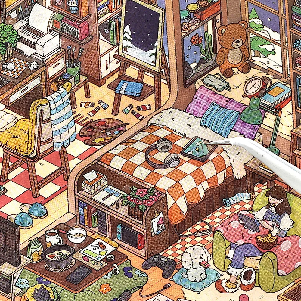 Kawaii leisure suite  3D Home Diary Landscape Sticker  DIY Pocket