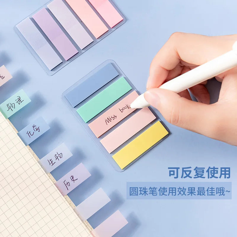 1 PC PET Transparent Index Sticker Morandi Sticky Note Sticker Sticky