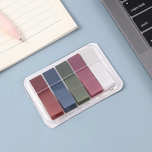 Translucent Note Color Fluorescent Pet Index Sticker Morandi Color Ins
