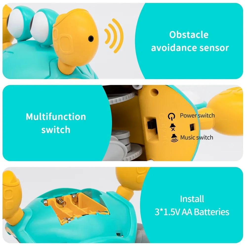 Dancing Crab Run Away Toy for Babies Crawling Interactive Escape Crabs