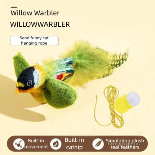 Interactive Cat Toy Electric Simulation Bird With Chirping Sound