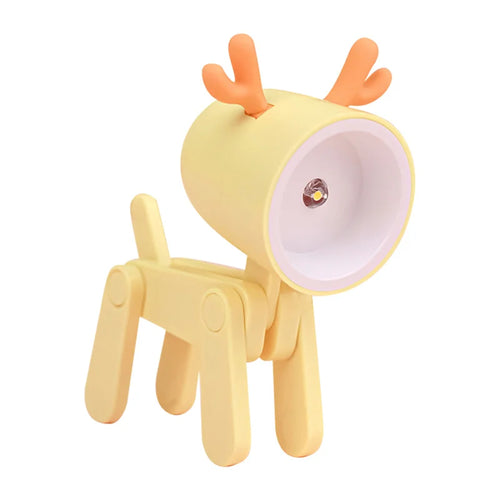 Mini Led Night Lights Folding Desk Lamp Cartoon Cute Pet Dog Deer