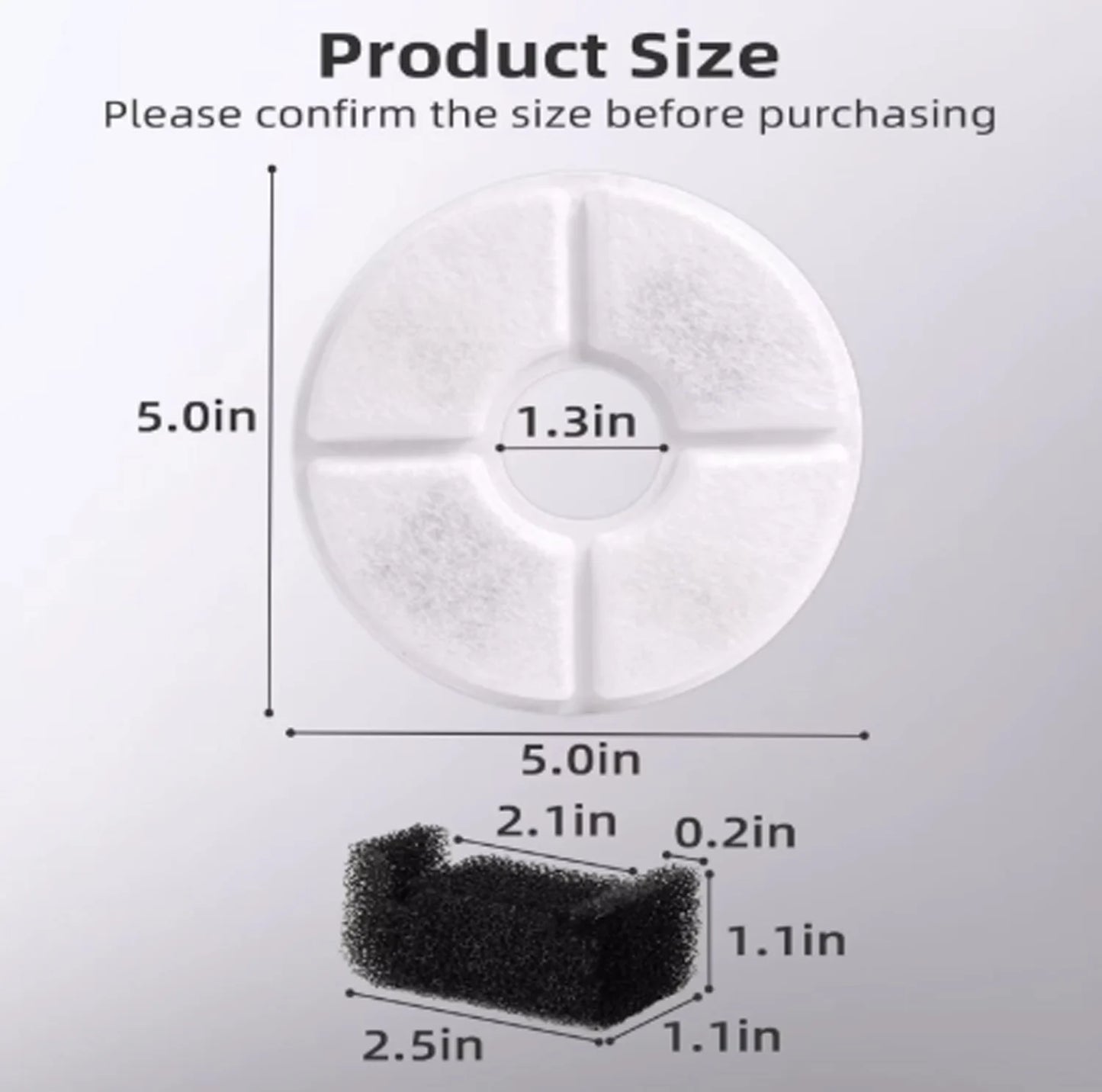 Replacement Activated Carbon Filter set 8/12pcs for Cat Water Drinking