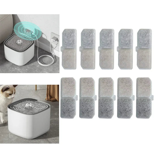 10pcs Cat Water Fountain Filter Replacement Filters Pet Cats Water