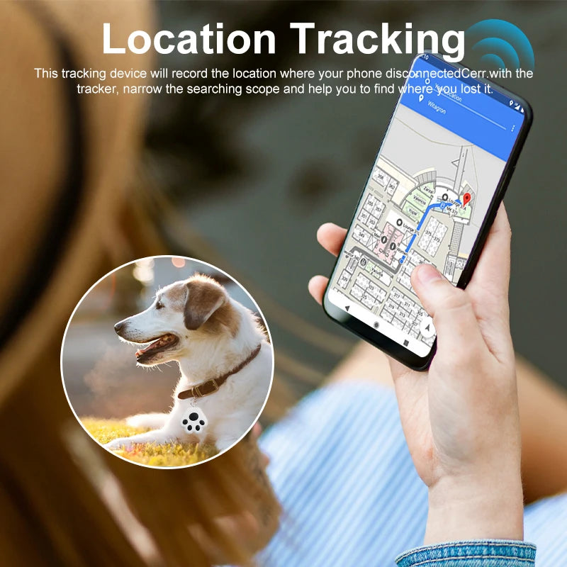 Mini GPS Tracker Key Kids Bag Finder Dog Cat Pet Locator Smart
