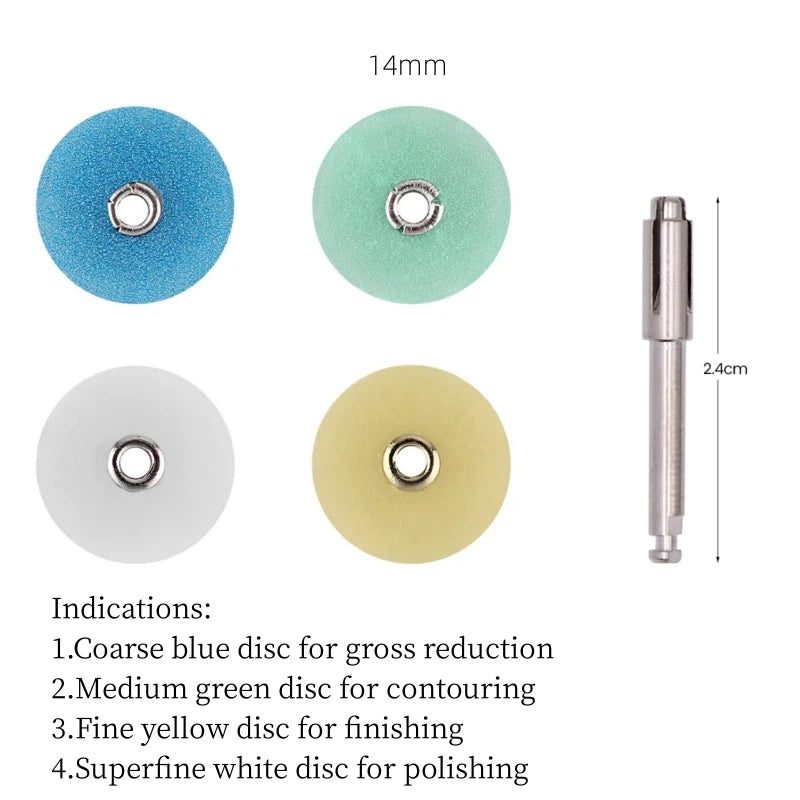 40Pcs/Box Dental Polishing Discs Holding Rod Mandrel Soflex Flexi Disc