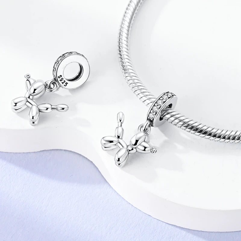 New 925 Sterling Silver Charm Beads Dog Cat Pets Pendant Fit Original