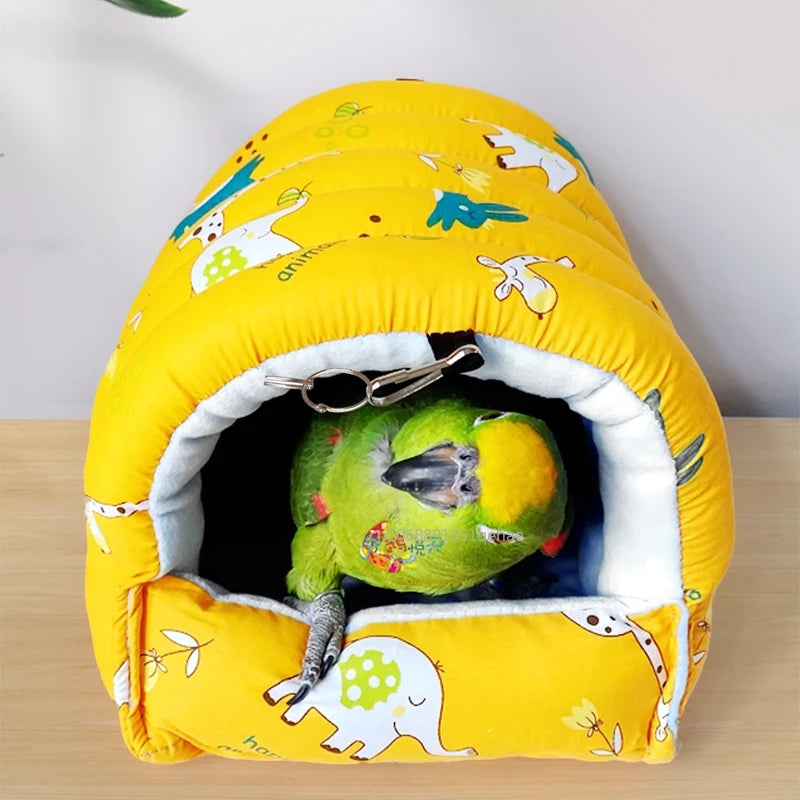 1pc Cute Print Bird Bed Mini Cage Rabbit Squirrel Mat Guinea Pig Nest