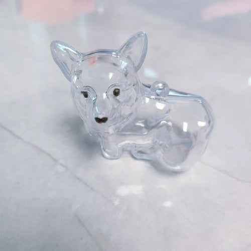 Cute Clear Puppy Hair Memorial DIY Pendant Keychain Decor Keepsake