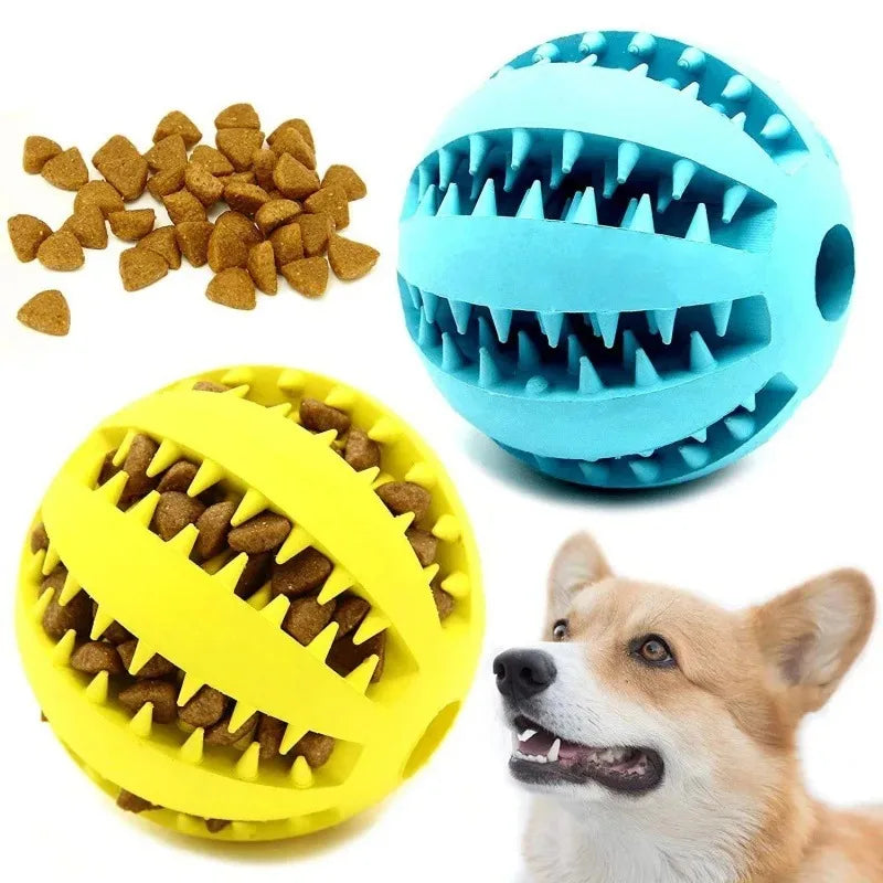 Natural Rubber Pet Dog Toys Dog Chew Toys Tooth Cleaning Treat Ball