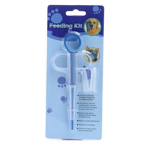 Pet Medicine Feeder Cat Tablet Syringe Feeder Soft Tip Dual Purpose
