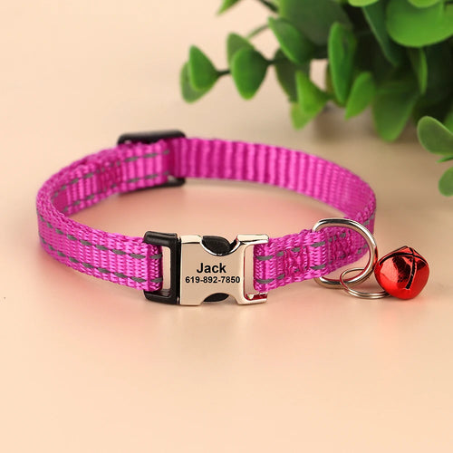 Cat Collar Free Personalized Kitten Collars Engraved Pet Puppy Name