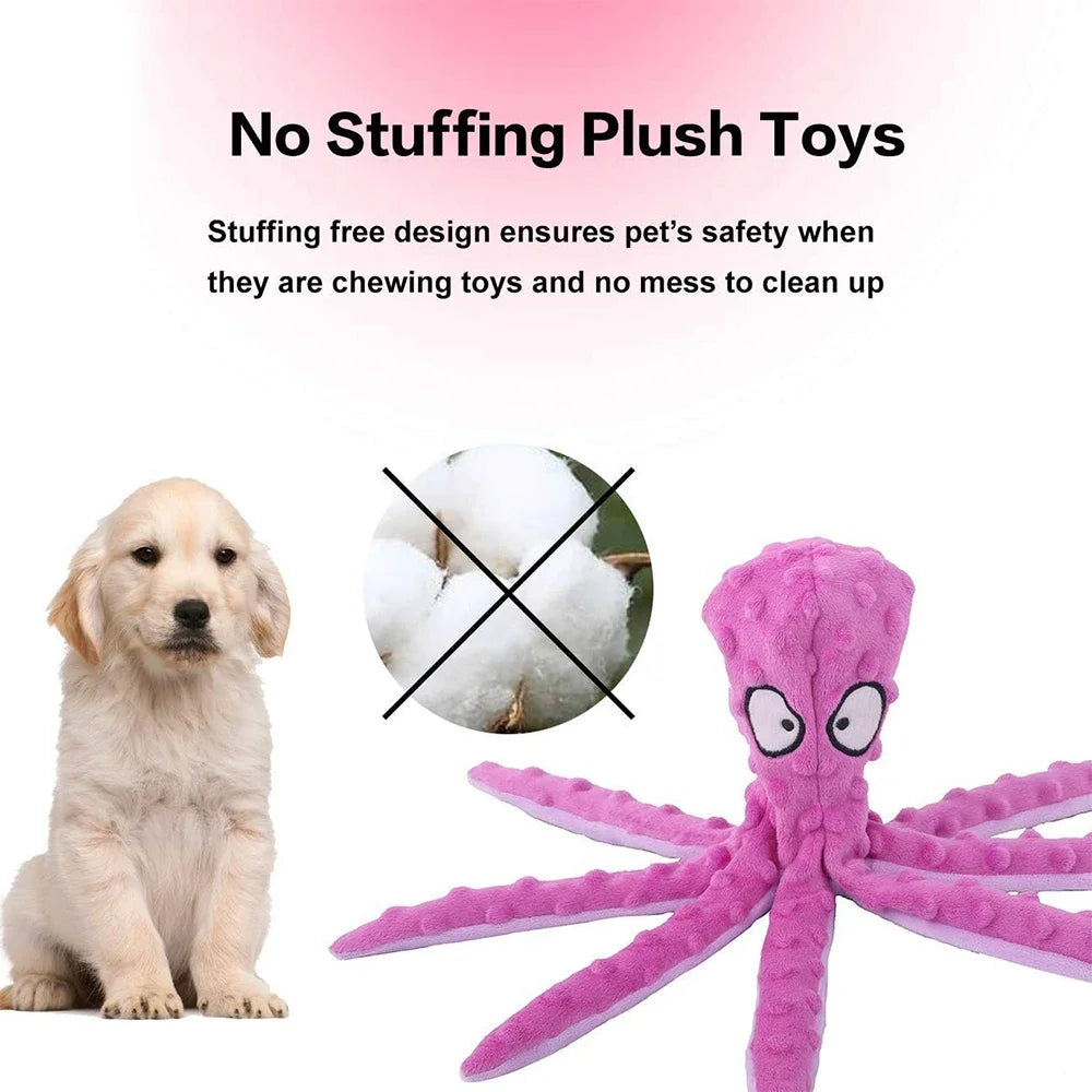 Dog Vocal Toys Octopus Non-stuffed Soft Plush Toy Puppy Educational