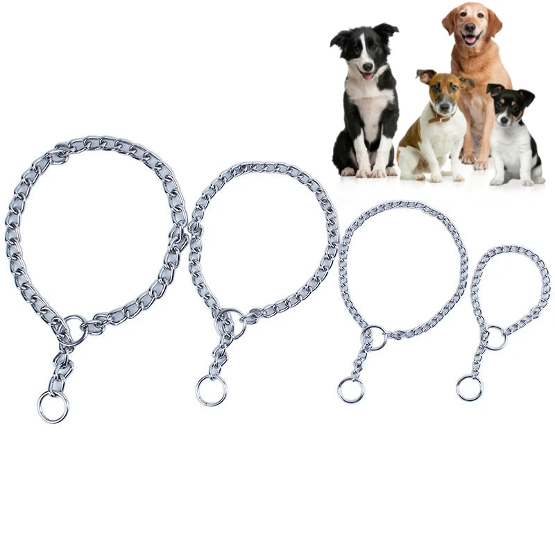 4 Size Stainless Steel Slip Chain Collar For Dog Adjustable Pet