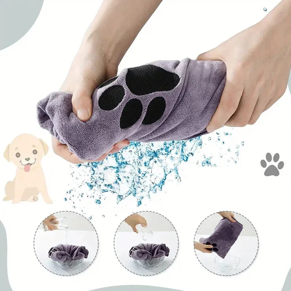 1Pc Pet Towel Soft, Thickened and Quick-drying Small Large Dog Cat