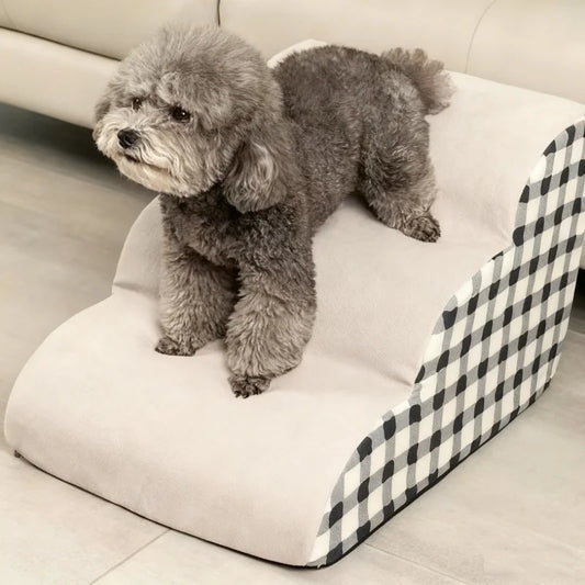 Pet 2/3 Steps High Density Foam Dog Secure Stairs Ramps Non-Slip Pet