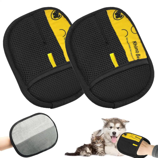 2pcs Cat Grooming Gloves Electrostatic Pet Hair Removal Brush for