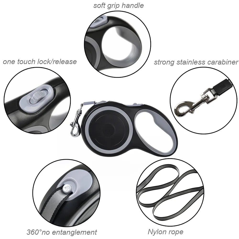 Long Strong Pet Leash For Large Dogs Durable Nylon Retractable Big Dog