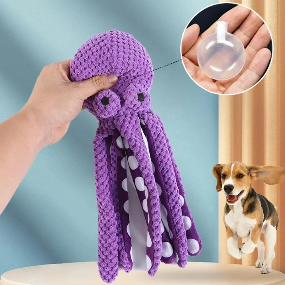 Pet supplies big octopus tough bite toy for gnawing and amusing; large