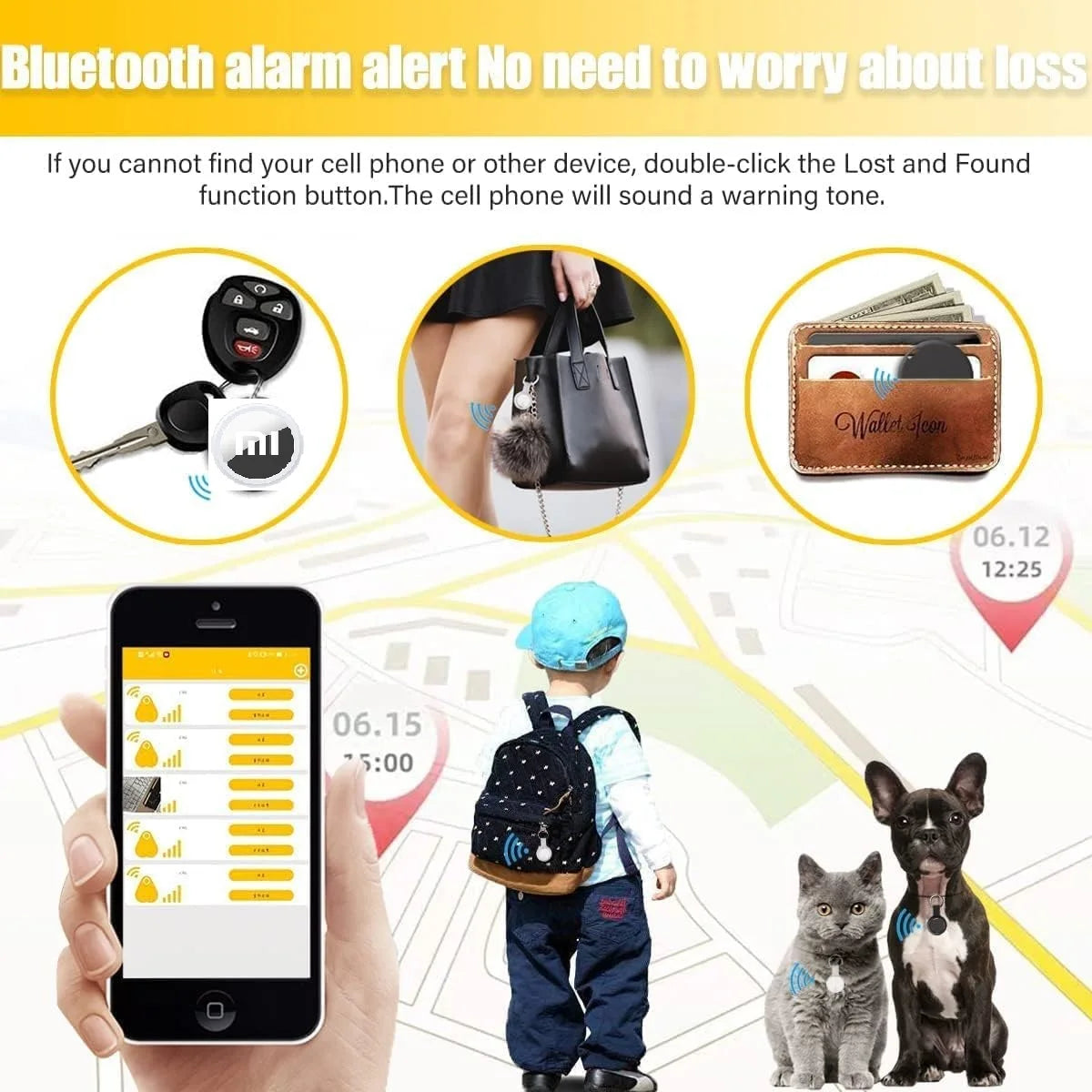 GPS Bluetooth Tag For Phone Airtag Find My App Anti Lose Tracker With